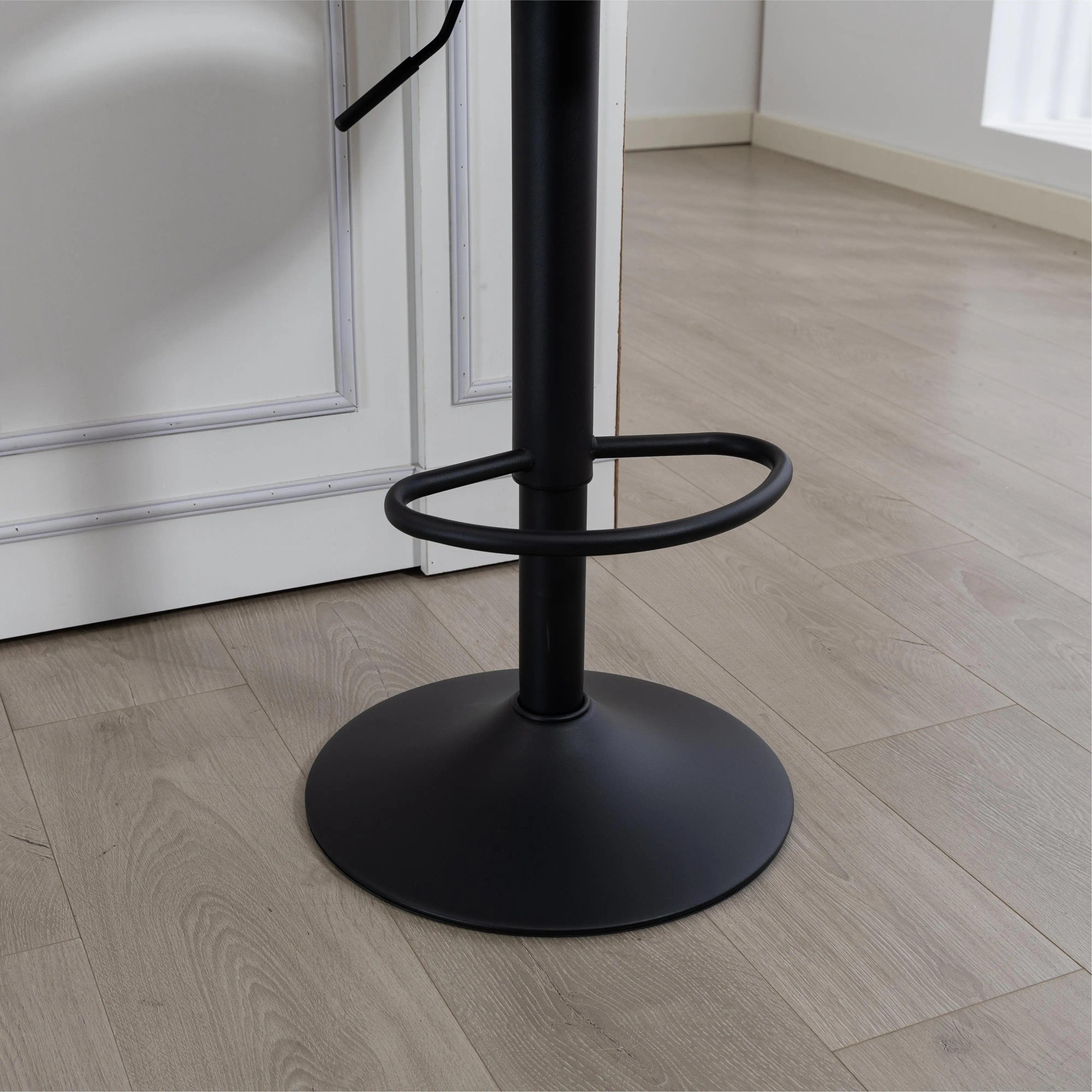Swivel Bar Stools Set of 2, Adjustable Height, Plush Upholstered, Cream Bar Stools at Gallery Canada