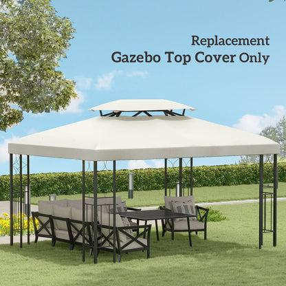 13' x 10' Gazebo Replacement Canopy, UV Cover, Cream White Gazebo Canopy Replacement at Gallery Canada