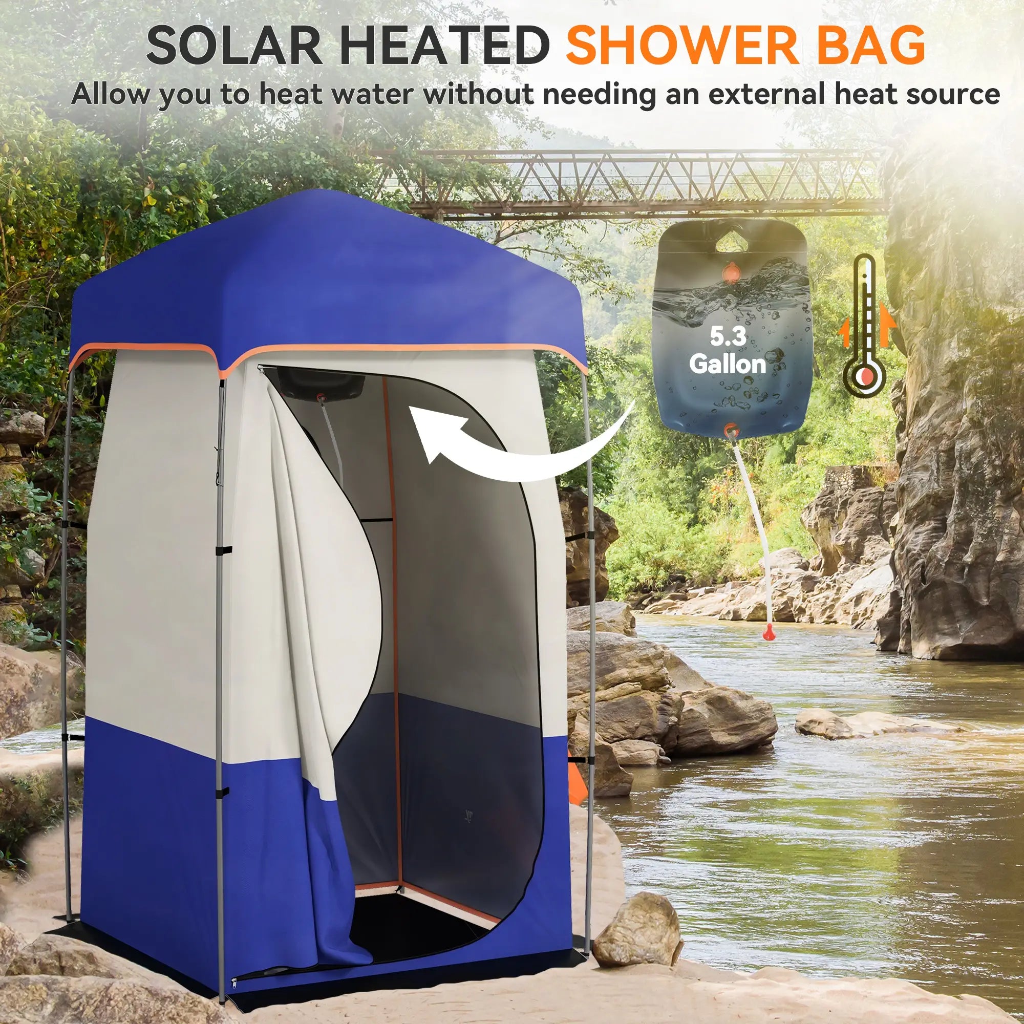Camping Shower Tent, Portable Privacy Shelter, Blue Camping Tents at Gallery Canada