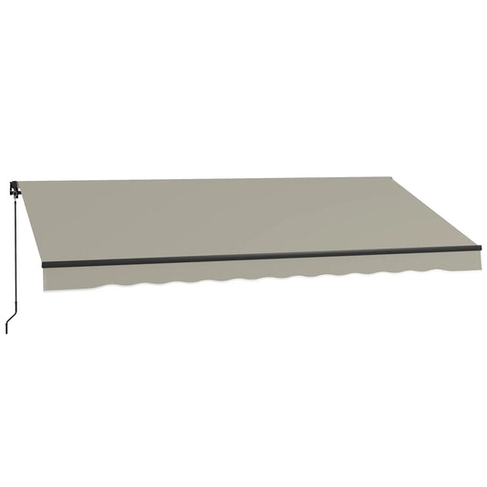 13' x 10' Retractable Awning, UV Resistant Sunshade, Light Grey Window Awnings Light Grey at Gallery Canada