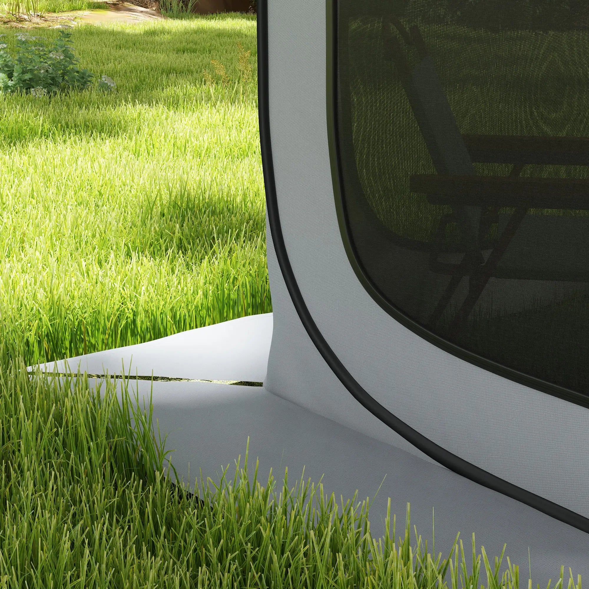 6x6ft Pop Up Screen Tent, UPF50+ Portable Camping Gazebo, Light Grey Camping Tents at Gallery Canada