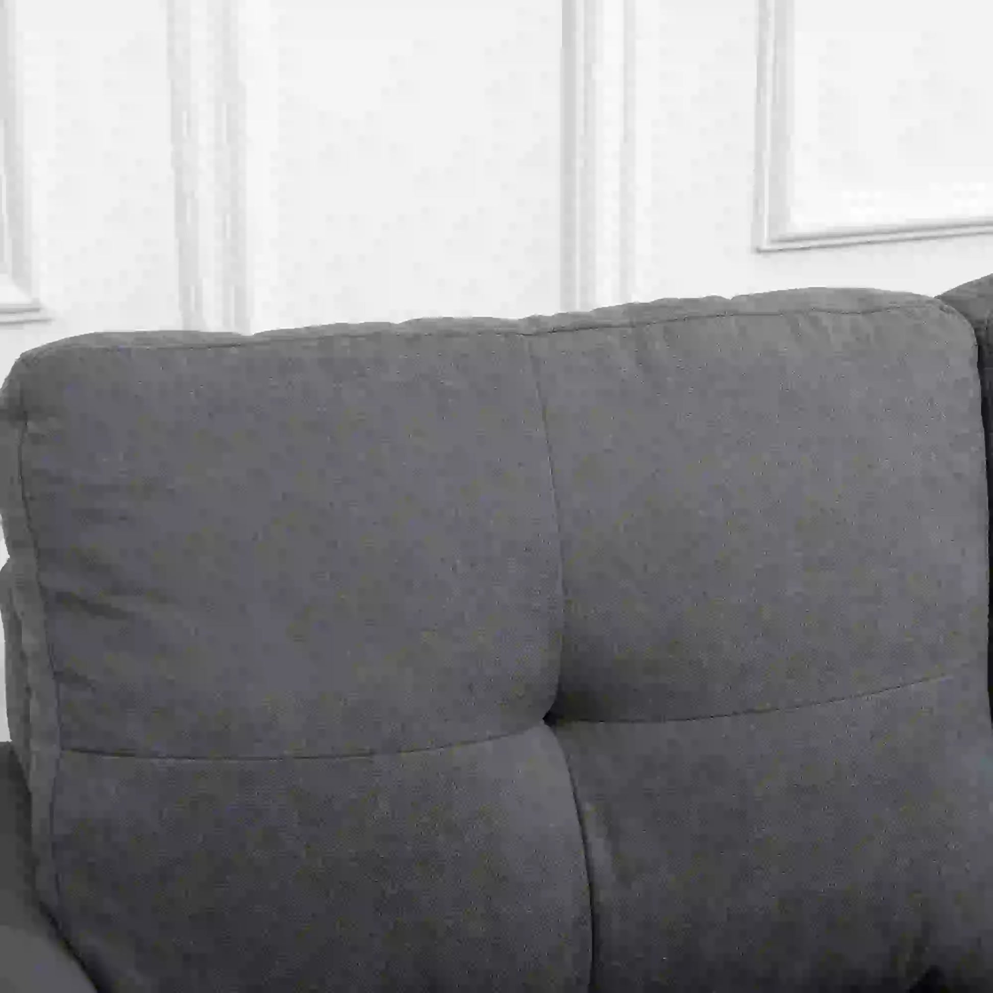 L Shaped Sectional Sofa, Reversible Chaise, Wooden Legs, Dark Grey 3-Seater Sofas at Gallery Canada