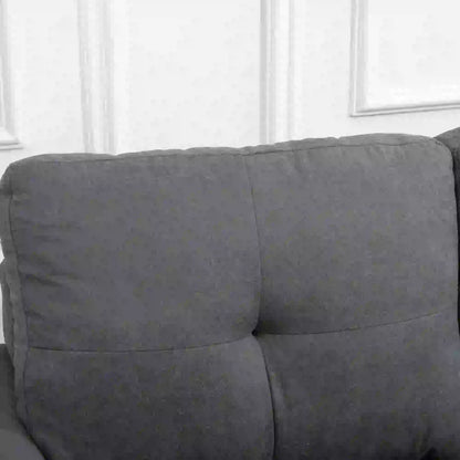 L Shaped Sectional Sofa, Reversible Chaise, Wooden Legs, Dark Grey 3-Seater Sofas at Gallery Canada