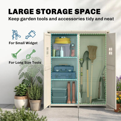 4x1.5ft Wooden Garden Storage Shed, Outdoor Tool Cabinet, Grey Sheds at Gallery Canada