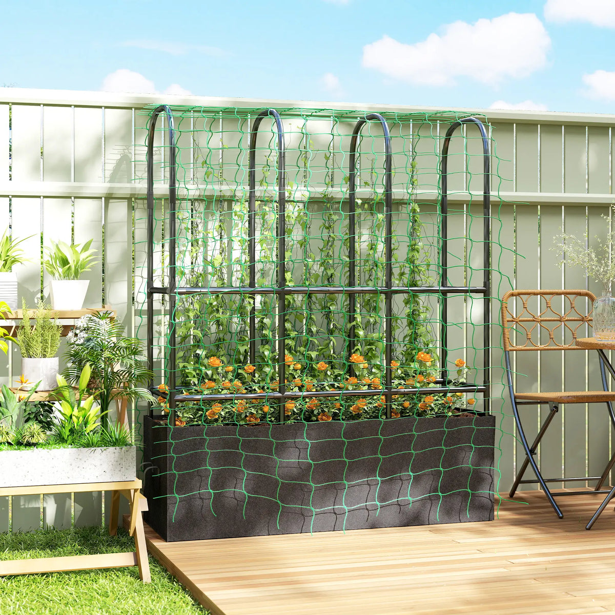 Raised Garden Bed With Trellis, Tomato Cage, 52.8 Gal Grow Bag Raised Garden Beds at Gallery Canada