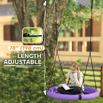 100cm Diameter Nest Seat, Height Adjustable, Kids Outdoor Playground, Purple Gym Sets & Swings at Gallery Canada