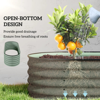 5x2x1.5 FT Galvanized Steel Raised Garden Bed, Green Metal Planter Box, Green Galvanized Planter Boxes at Gallery Canada