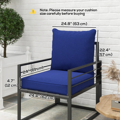 Patio Chair Cushions, Thick Deep Seat, Dark Blue Patio Chair Cushions at Gallery Canada