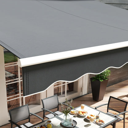 12'x10' Electric Retractable Awning, UV Protection, Black Deck Awnings at Gallery Canada