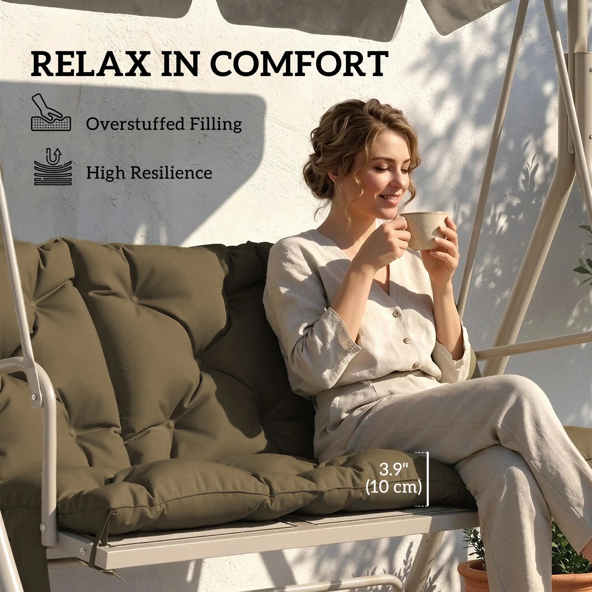 Water-Repellent Bench Cushion, 59.1