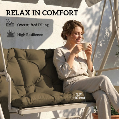 Water-Repellent Bench Cushion, 59.1" x 39.4", Khaki Patio Chair Cushions at Gallery Canada