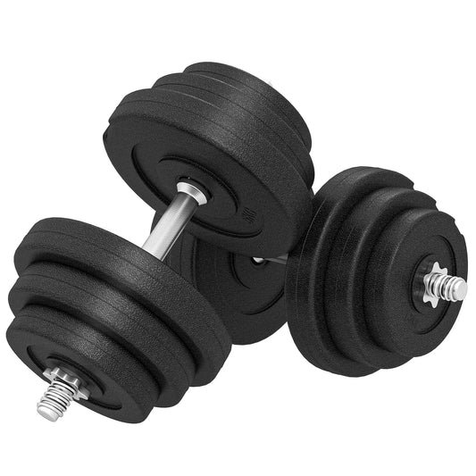 Adjustable 2 x 44lbs Dumbbell Set, Fitness Training, Black Dumbbells & Barbells Black at Gallery Canada