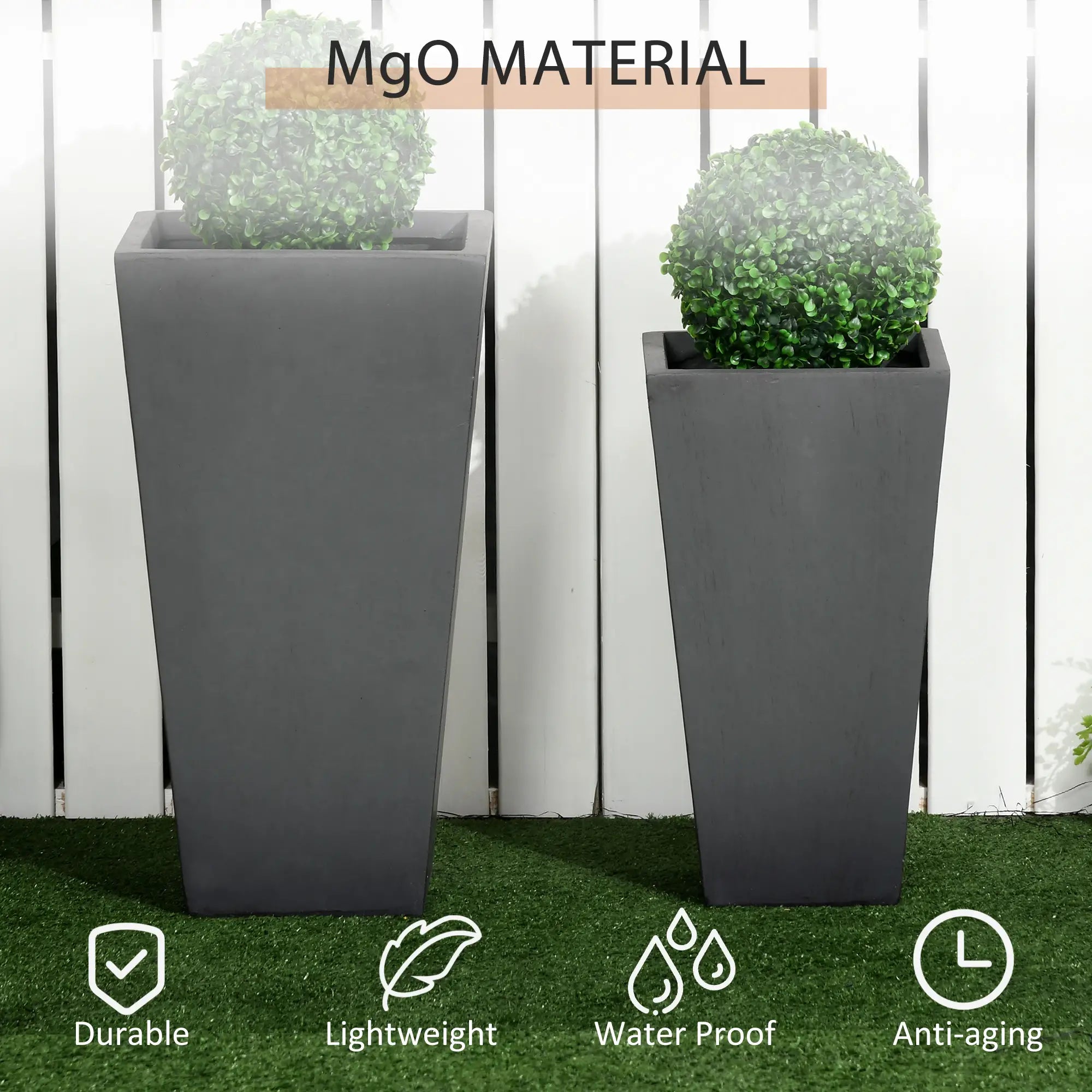 Set of 2 Tall Planters, 22