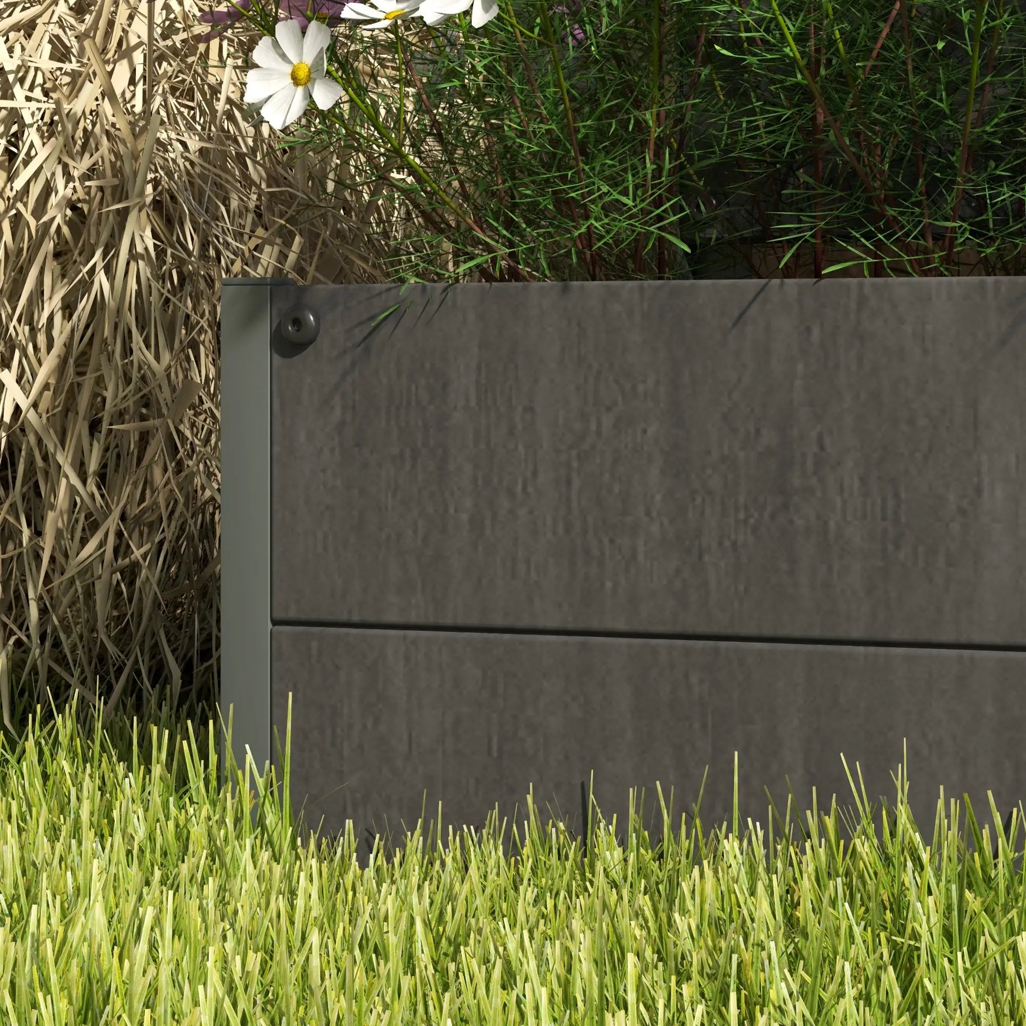 Trellis Planter, Raised Garden Bed, Dark Grey Wooden Planter Boxes at Gallery Canada