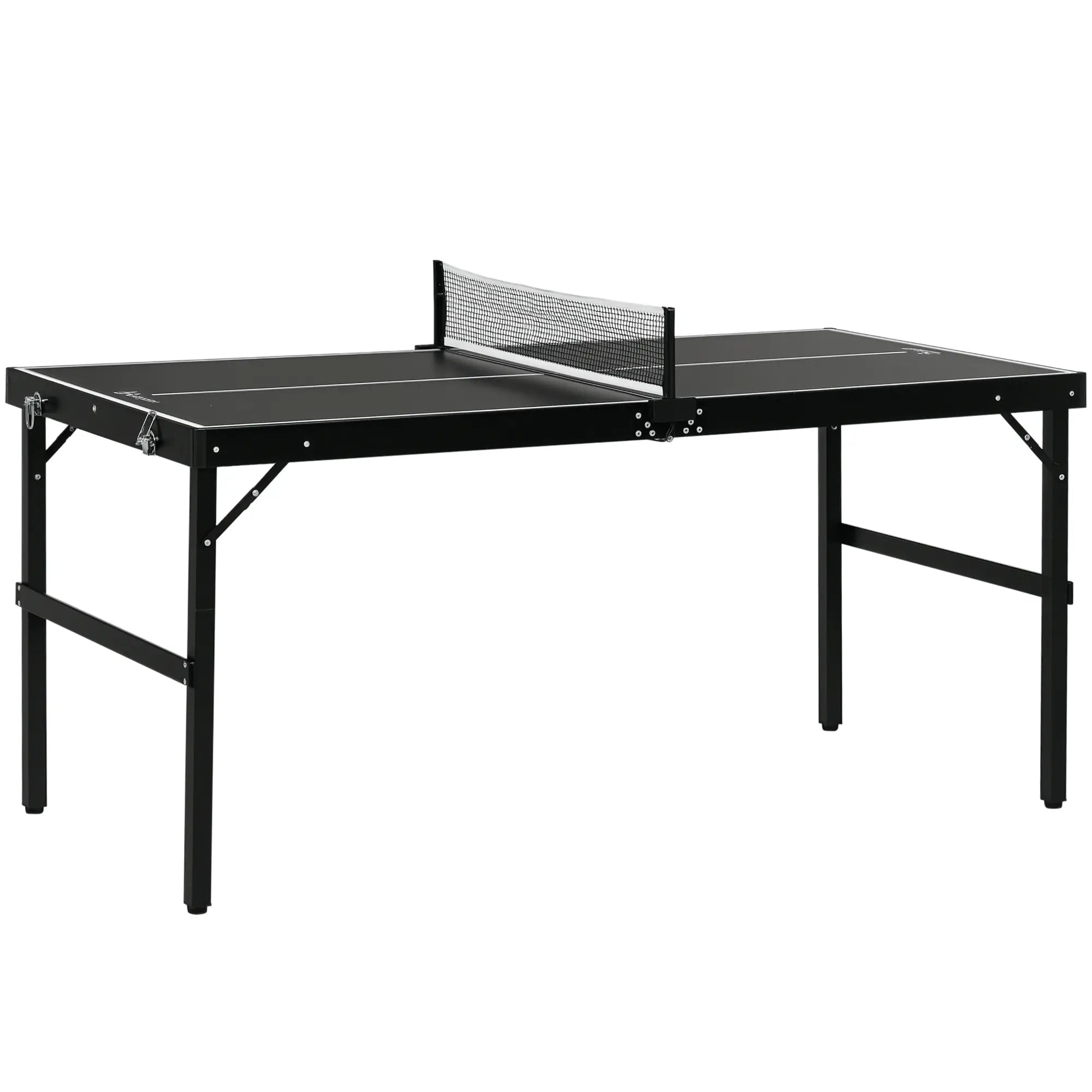 Mini Folding Table Tennis Table, Aluminium Frame, Portable, Black Game Tables Black at Gallery Canada