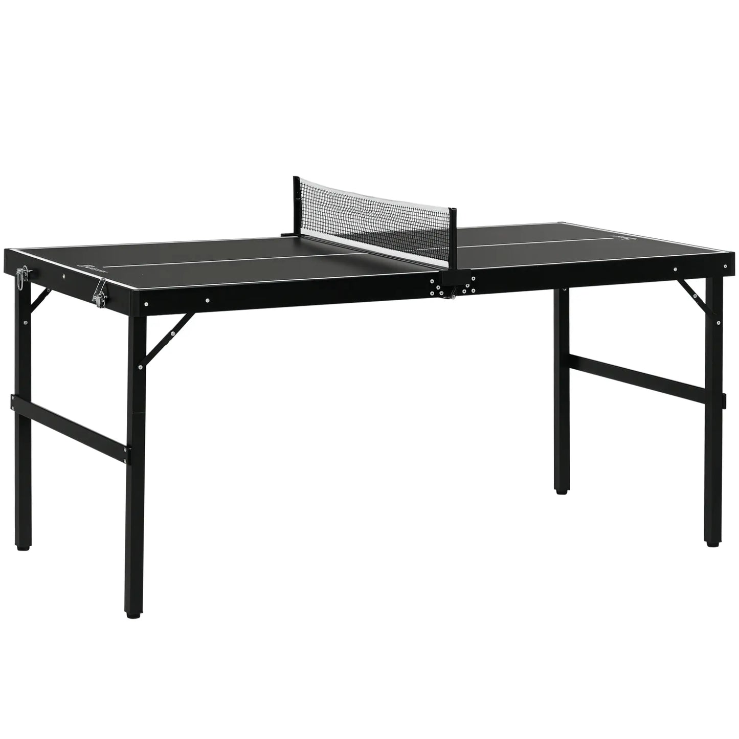 Mini Folding Table Tennis Table, Aluminium Frame, Portable, Black Game Tables Black at Gallery Canada