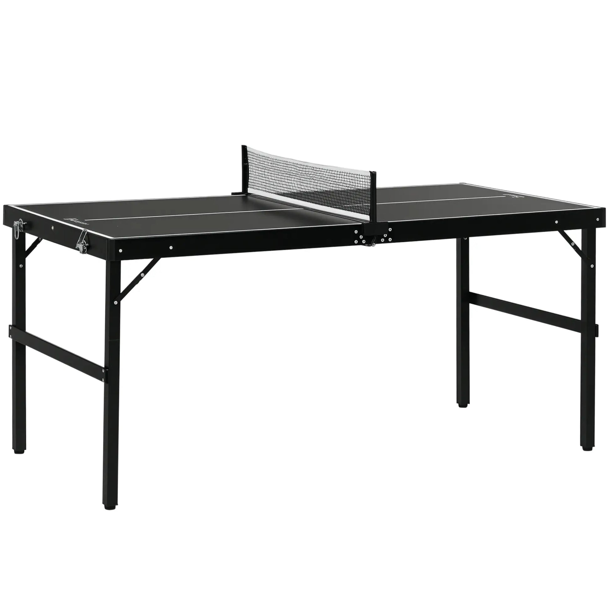 Mini Folding Table Tennis Table, Aluminium Frame, Portable, Black Game Tables Black at Gallery Canada