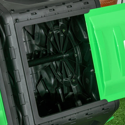 Rotating Composter, Dual Chamber Bin, 24 Vents, Steel Legs, 34.5 Gallon, Green Garden Accessories at Gallery Canada