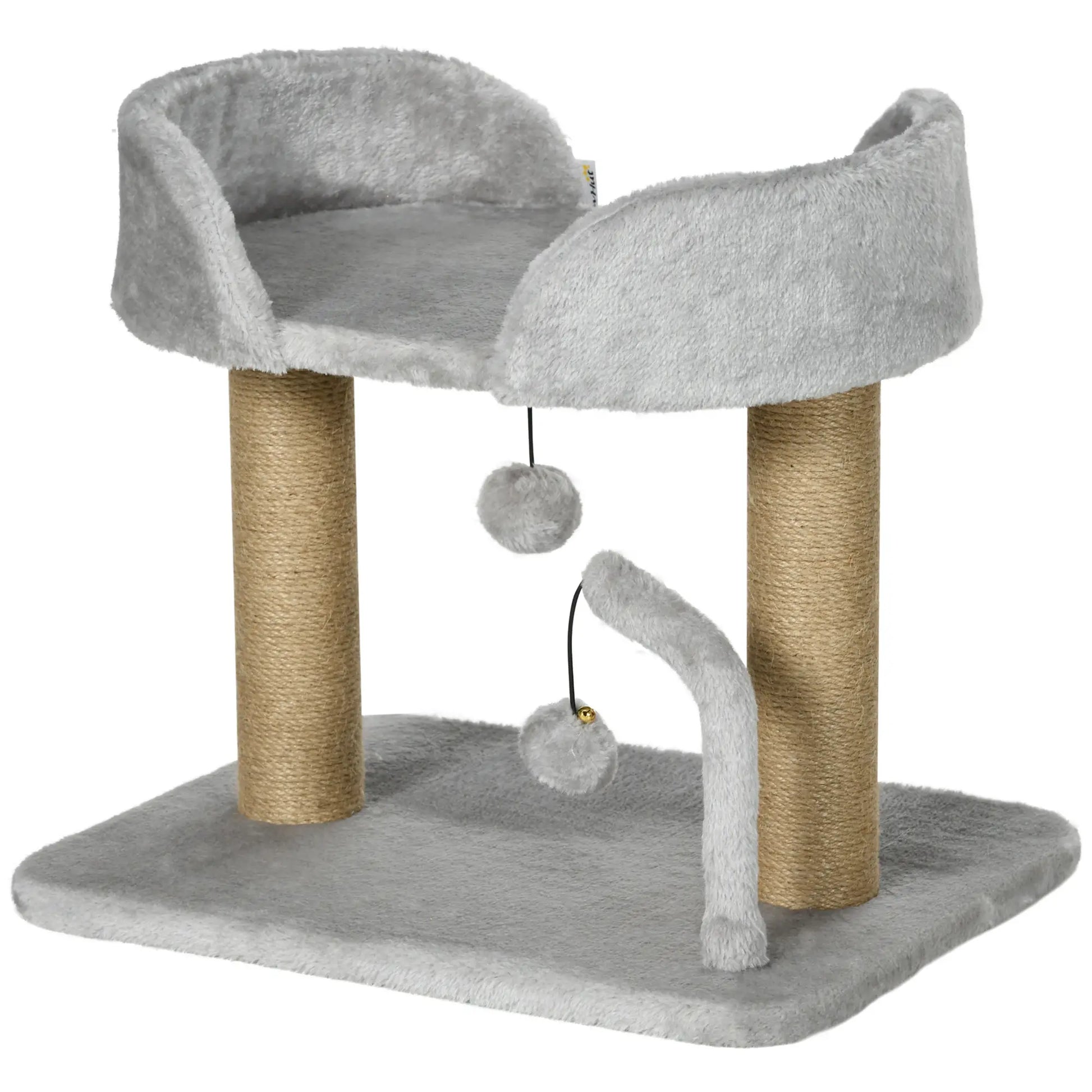 Small Cat Tree, Jute Scratching Posts, Top Perch, Light Grey Cat Trees Light Grey, Brown at Gallery Canada