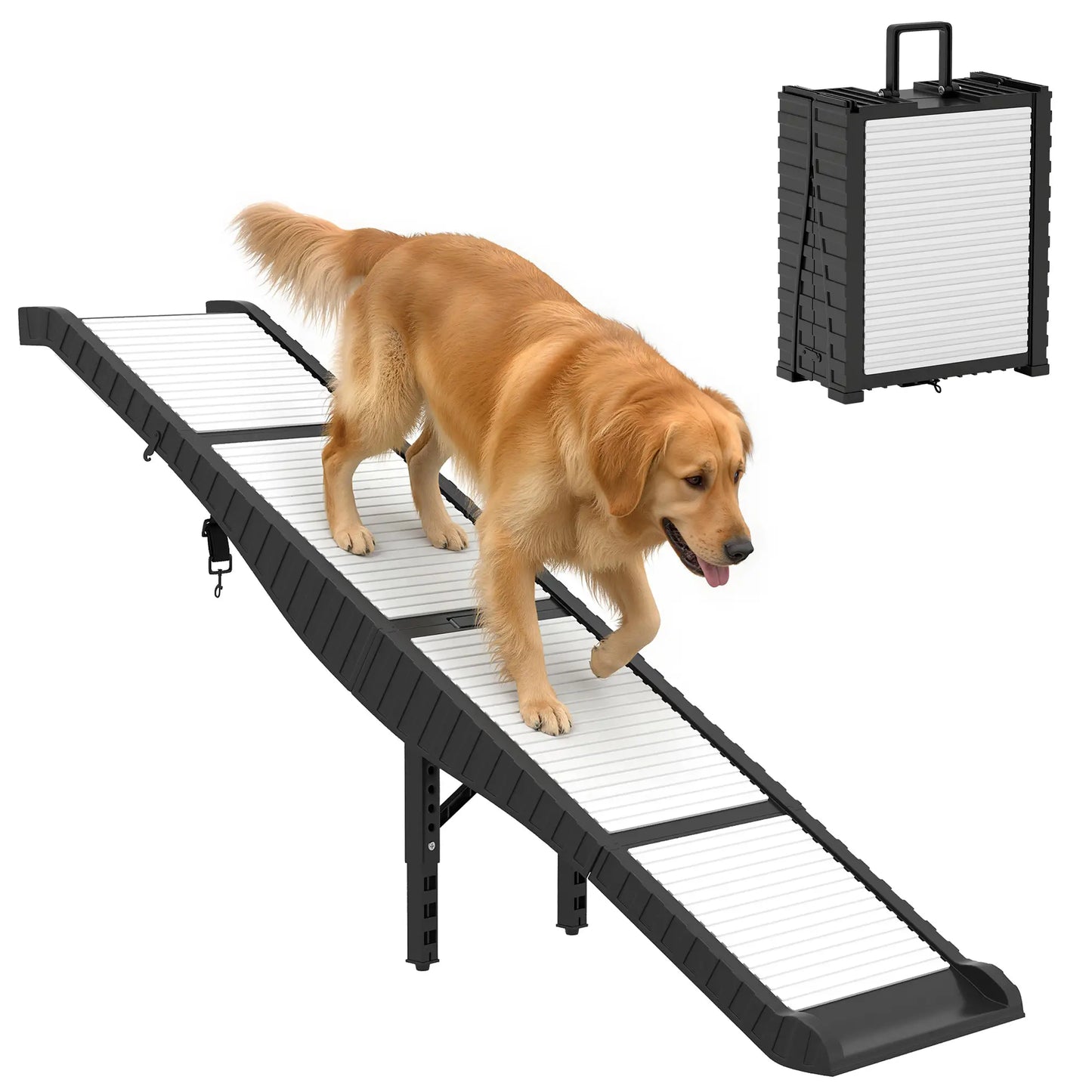 Foldable Dog Car Ramp, 69" x 15.7", Non-Slip TPR Surface, For Dogs Up To 220LBS Dog Stairs at Gallery Canada
