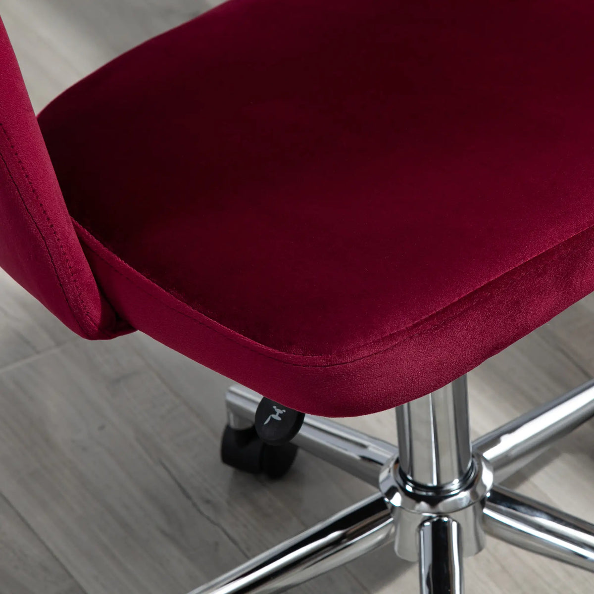 Mid Back Office Chair, Velvet Fabric, Swivel, Scallop Shape, Red Task Chairs at Gallery Canada