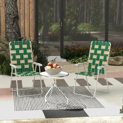 Folding Patio Chairs, Portable Set With Armrests, Green Patio Chairs at Gallery Canada