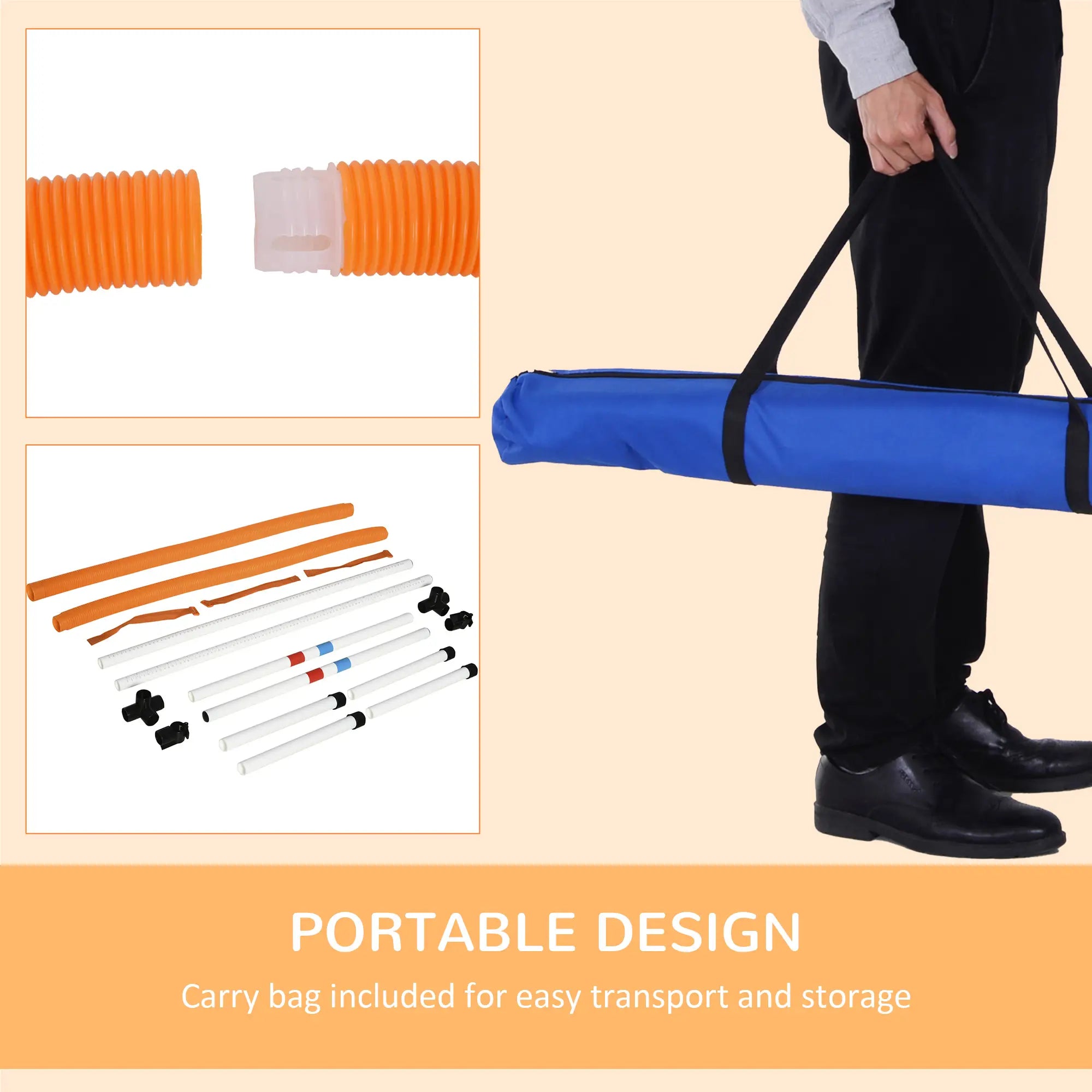 Dog Agility Training Equipment, Tire Jump Ring, Hurdle Bar, Easy Setup, Storage Bag Dog Agility Training Equipment at Gallery Canada