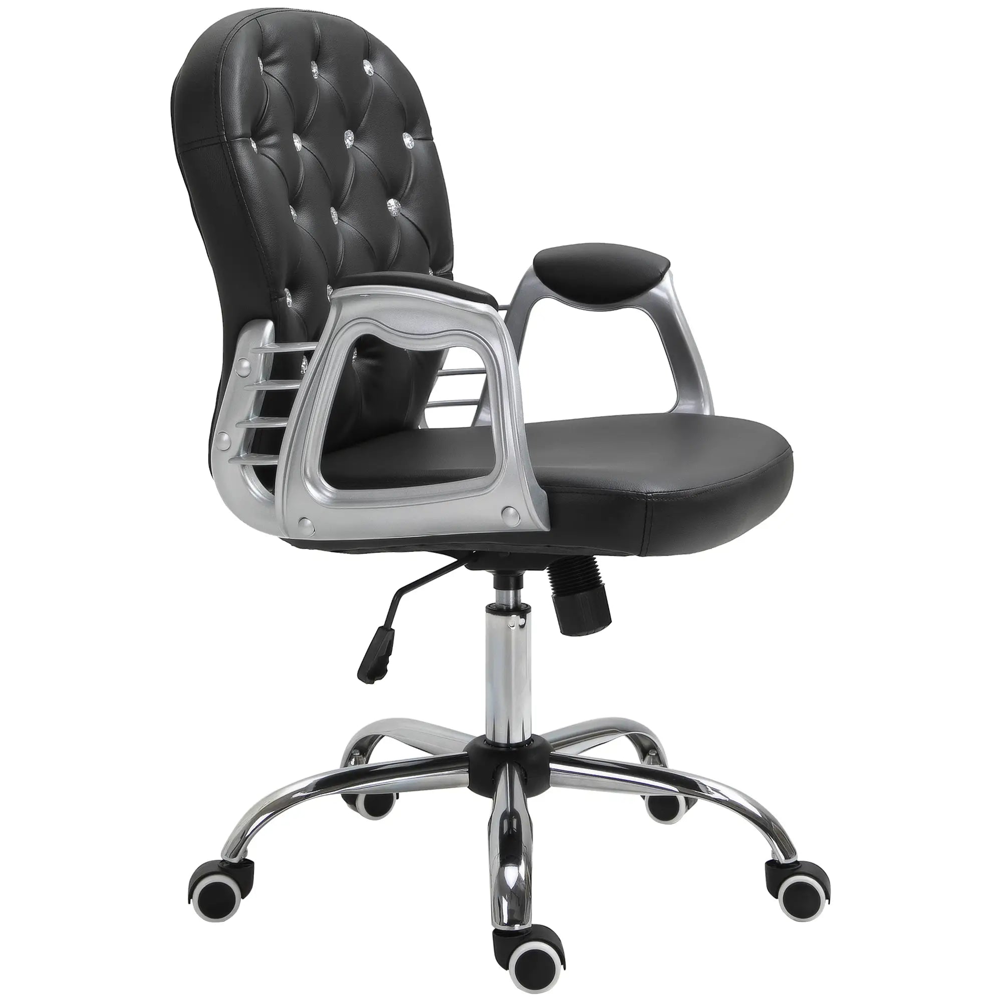 Ergonomic Office Chair, Adjustable Height, Padded Seat, Black Executive & Manager Chairs at Gallery Canada