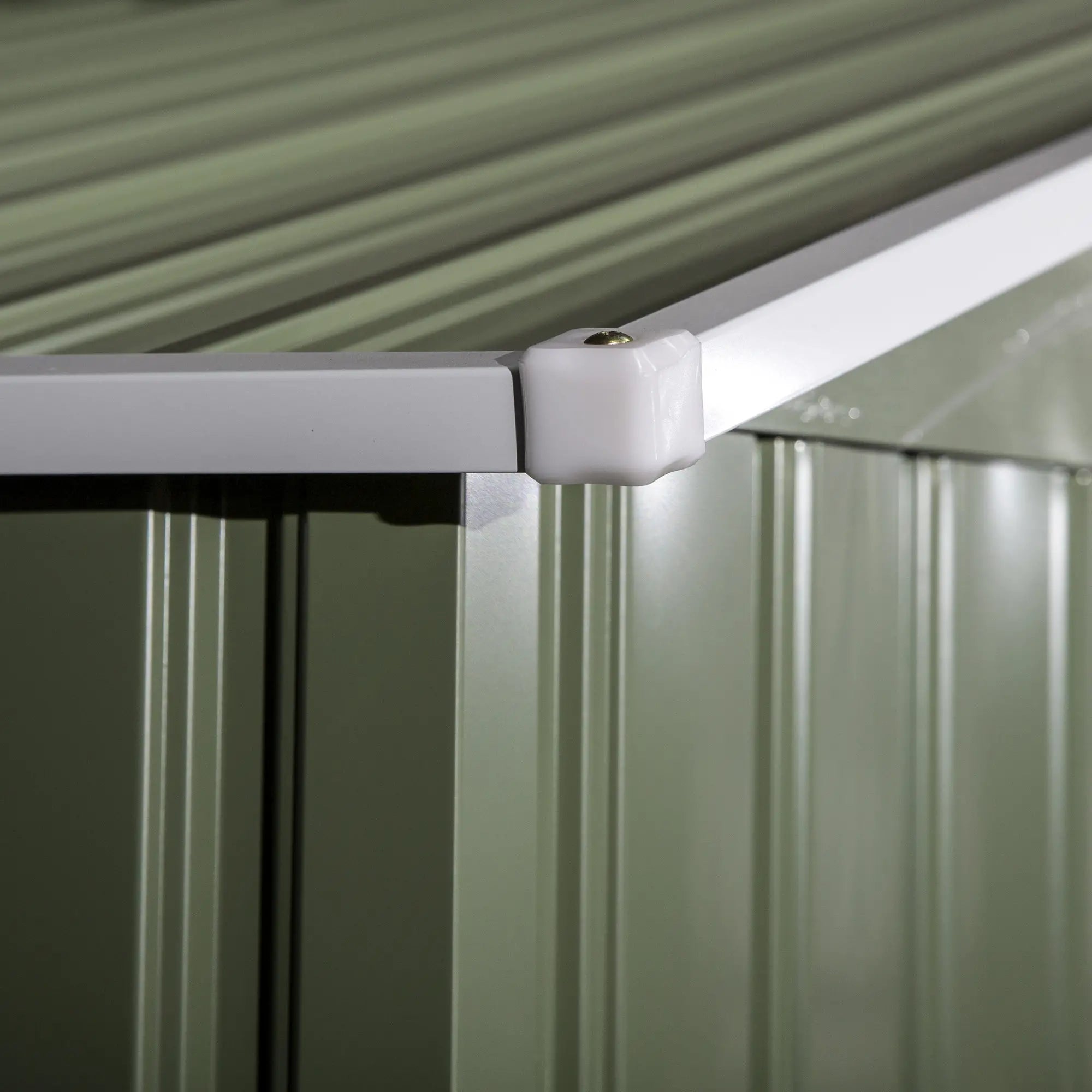 9.1'x6.4'x6.3' Garden Storage Shed, Foundation Kit, Double Doors, Light Green Sheds at Gallery Canada