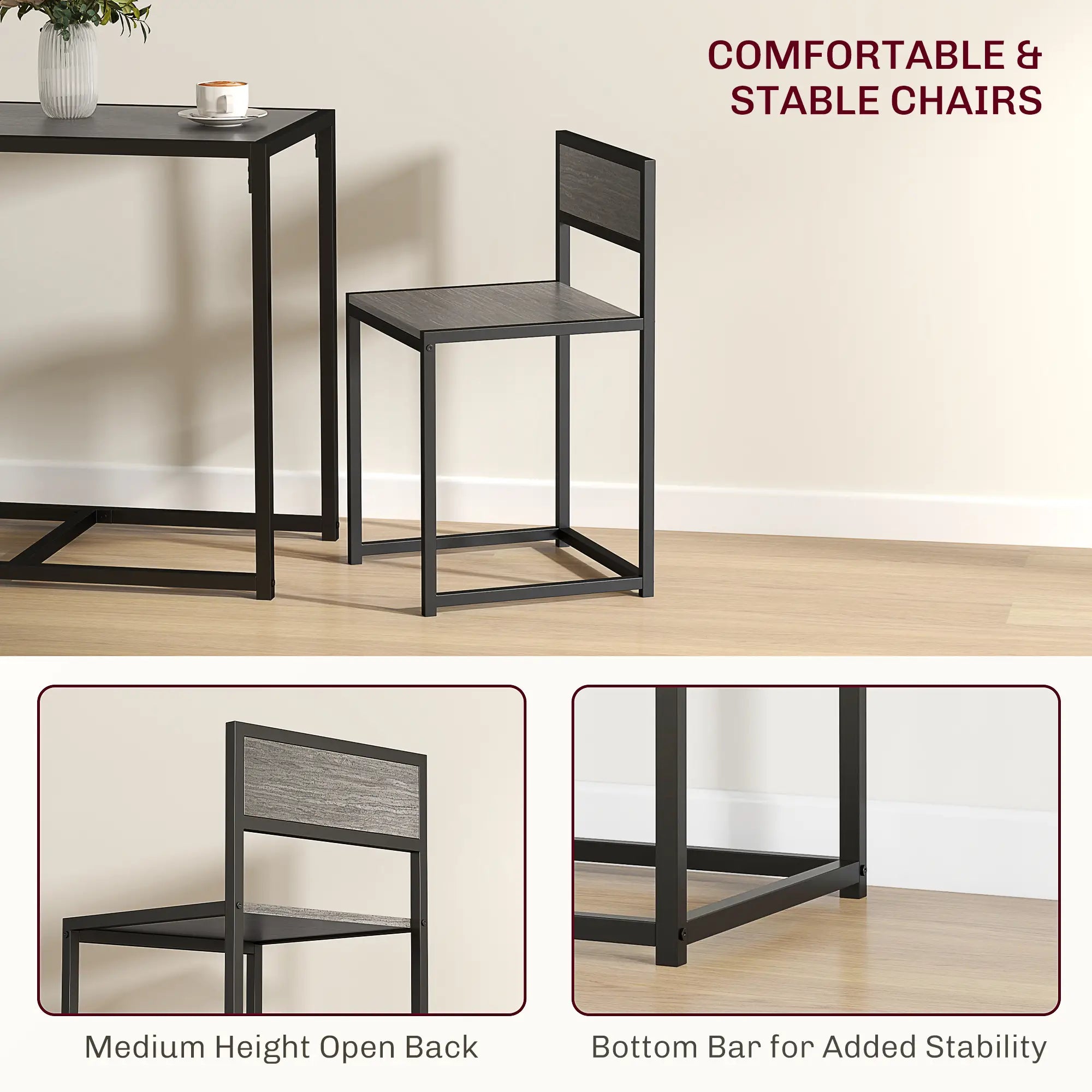 Industrial Dining Set For 2, Kitchen Table With Chairs Dining Table Sets at Gallery Canada