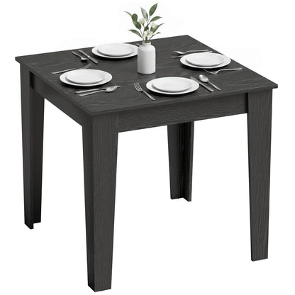 Square Dining Table for 4, 31.5" Wood Effect, Kitchen Dining Tables Black Wood Effect at Gallery Canada