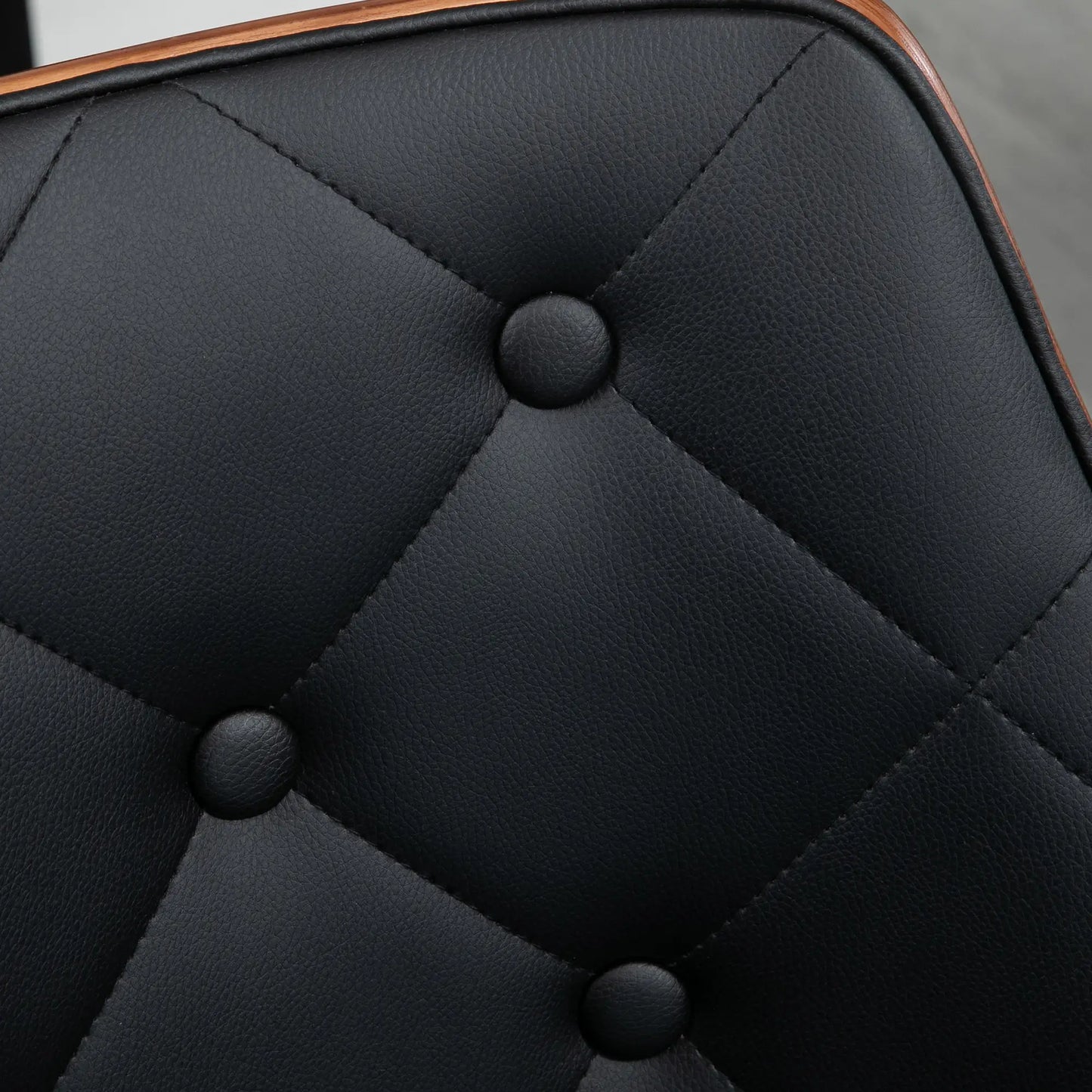 Dining Chairs Set of 2, PU Leather Upholstered, Steel Legs, Black Bar Stools at Gallery Canada
