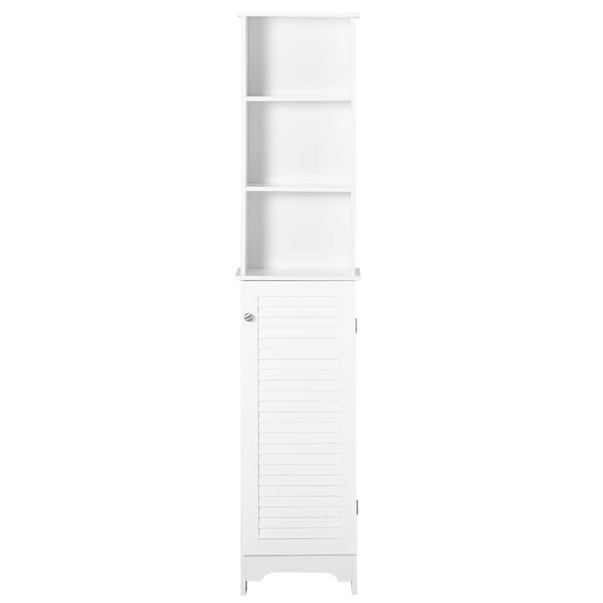 Tall Bathroom Storage Cabinet, 3-Tier Adjustable Shelf, White Bathroom Cabinets at Gallery Canada