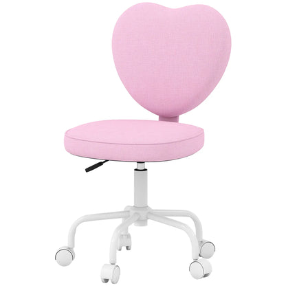 Heart Love Shaped Office Chair, Adjustable Height, Pink Task Chairs Pink at Gallery Canada