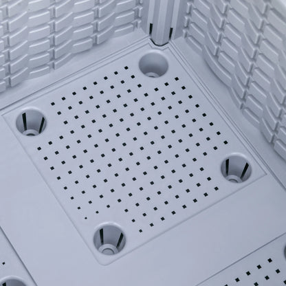 4-Piece Raised Garden Bed, PP Flower Bed, Vegetable Herb Grow Box, Grey Elevated Garden Beds at Gallery Canada