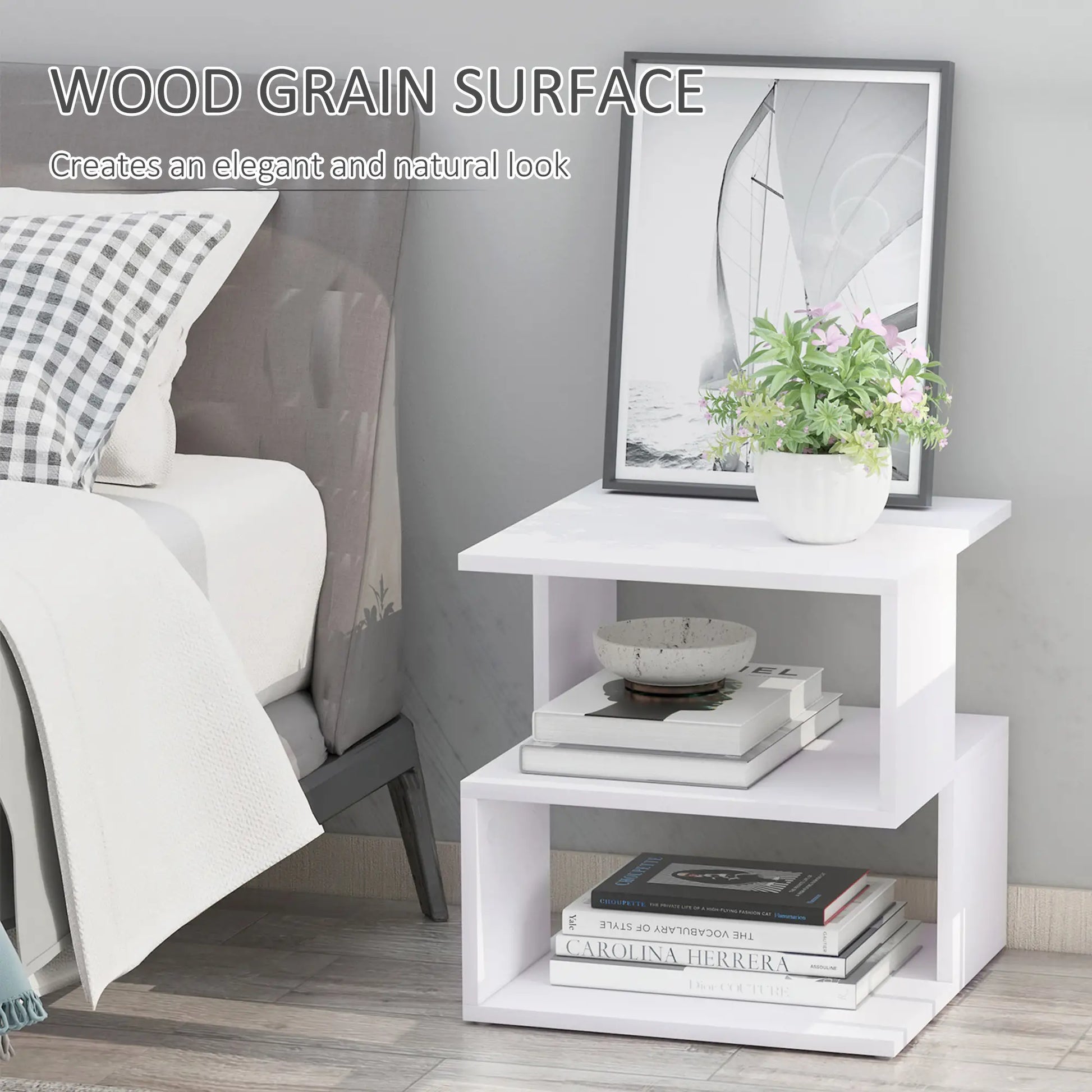 Slim Nightstand, Bedside Stand for Small Spaces Side Tables at Gallery Canada