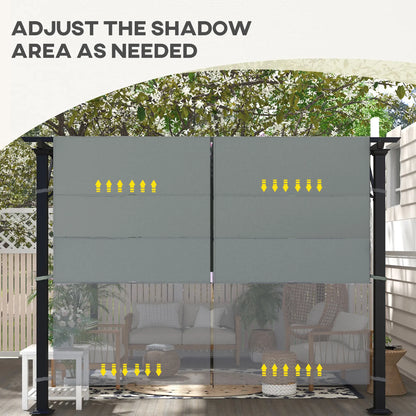 2 Pcs UV Protection Pergola Canopy, 10' x 10', Dark Grey Gazebo Canopy Replacement at Gallery Canada