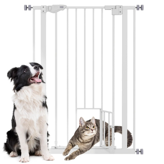 41" Easy Open Indoor Dog Gate, White Houses, Kennels & Pens White at Gallery Canada