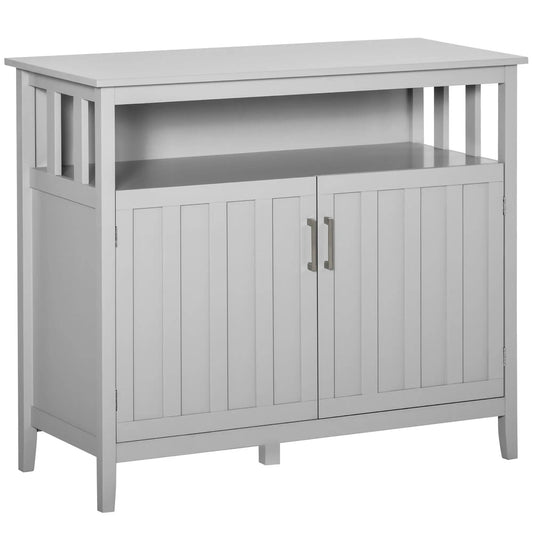 Sideboard Buffet Cabinet, 2 Doors, Adjustable Shelves, Kitchen Dining, Grey Bar Cabinets Grey at Gallery Canada