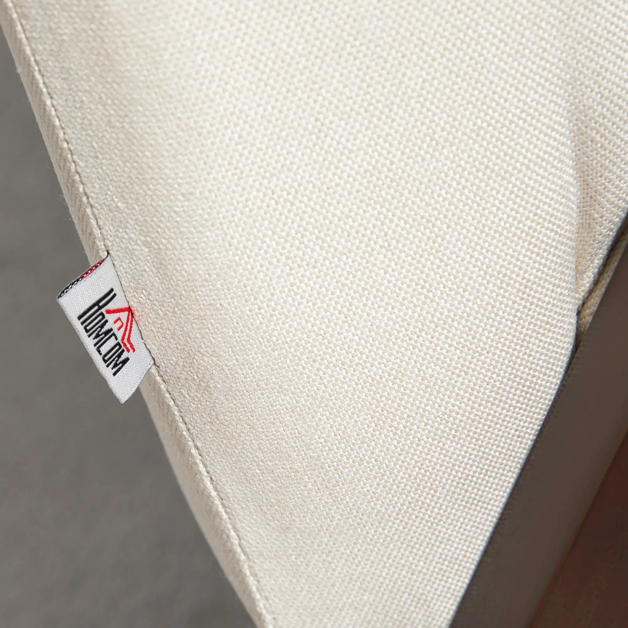 Compact Loveseat Sofa, Linen Fabric, Rubber Wood Legs, Cream White 2-Seater Sofas at Gallery Canada