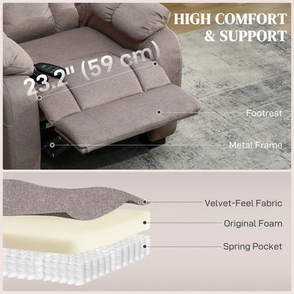 Massage Recliner Chair, Power Recliner, 2 Memory Positions, Brown Single Sofas at Gallery Canada