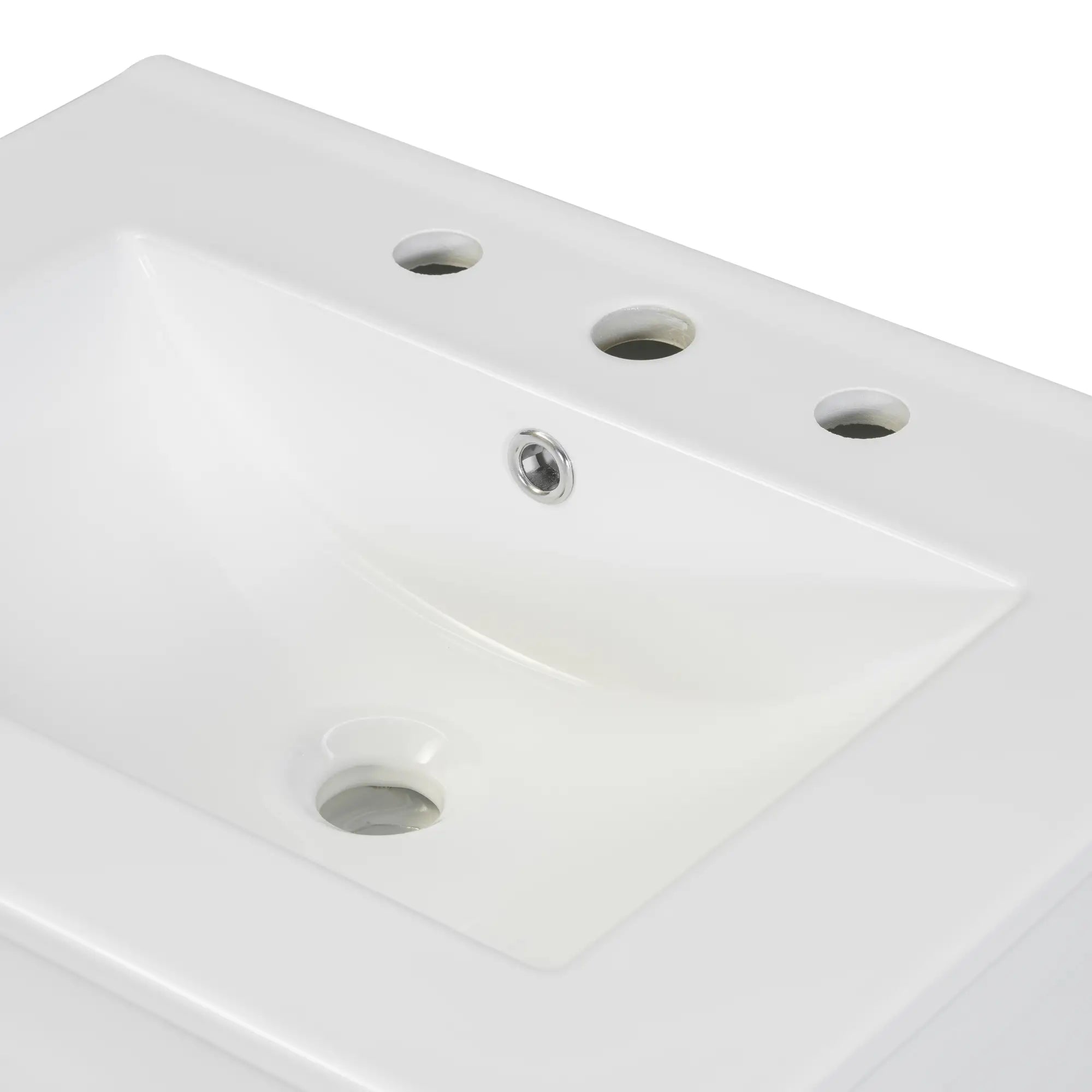 Bathroom Vanity Combo, Ceramic Sink, Storage Cabinet, 24