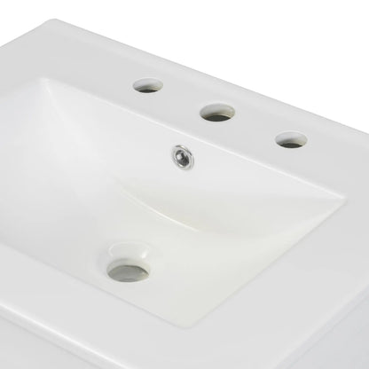 Bathroom Vanity Combo, Ceramic Sink, Storage Cabinet, 24" L x 18.5" W x 34" H, White Sink Cabinets at Gallery Canada