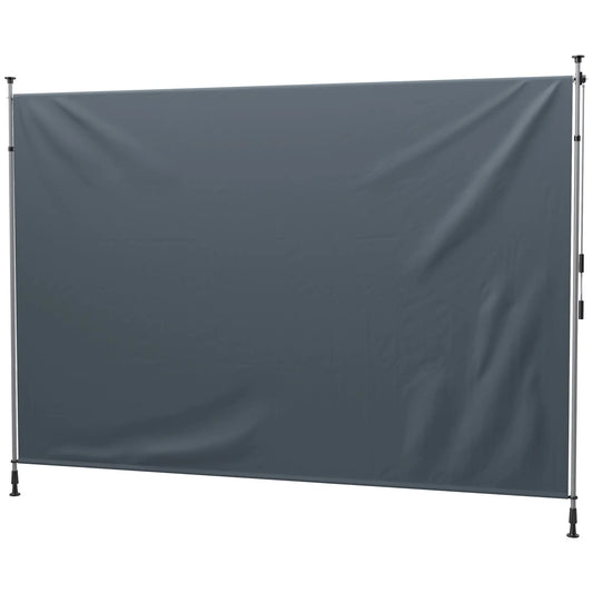 11.5' x 10' Manual Retractable Patio Awning, UPF30+ Water-Resistant, Dark Grey Patio Awnings Dark Grey at Gallery Canada