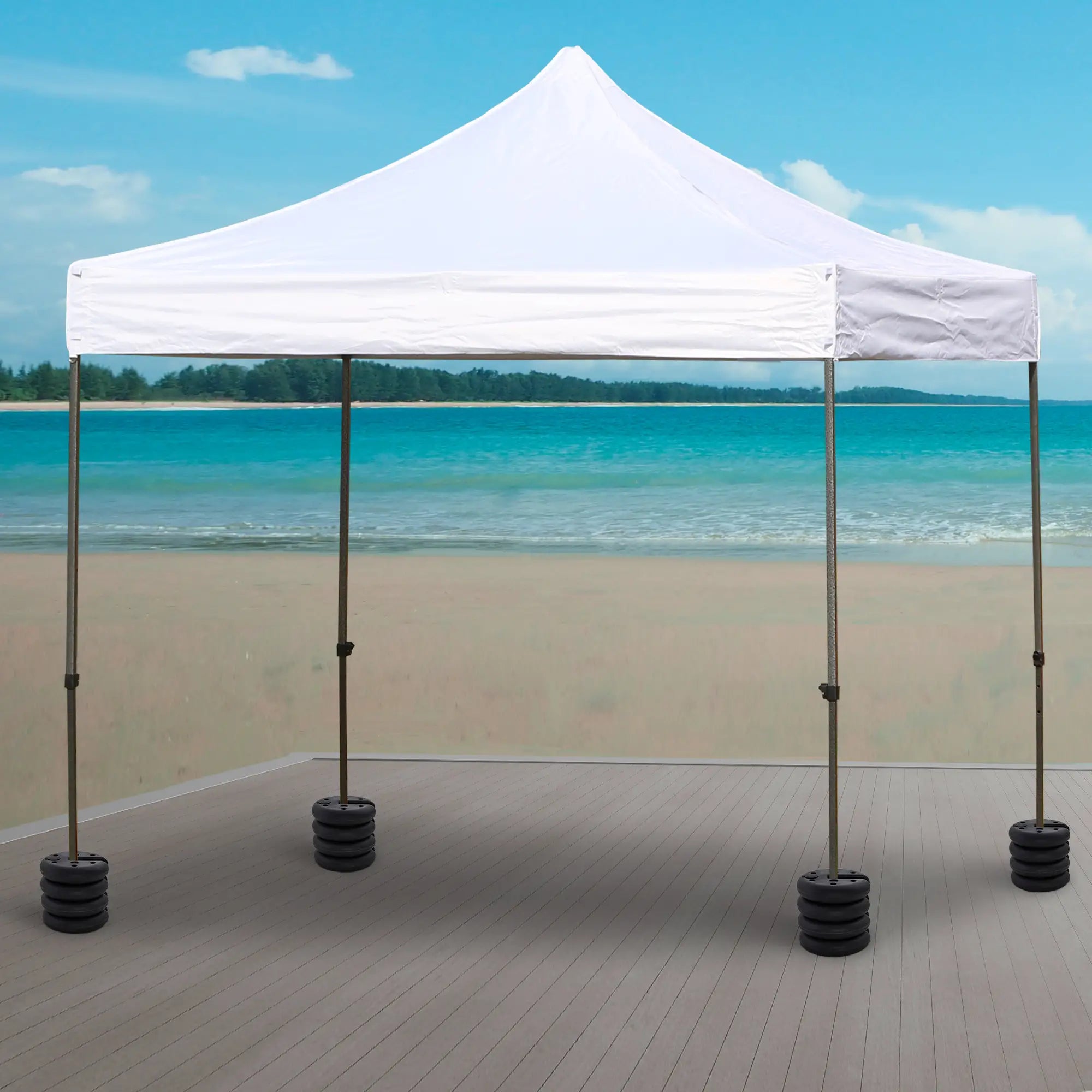 Set of 4 Party Tent Canopy Weight Plates, Gazebo Anchor Base Weights Umbrella Bases at Gallery Canada