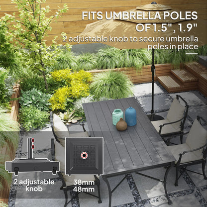 Outdoor Umbrella Base With Wheels, Heavy Duty, Black Umbrella Bases at Gallery Canada