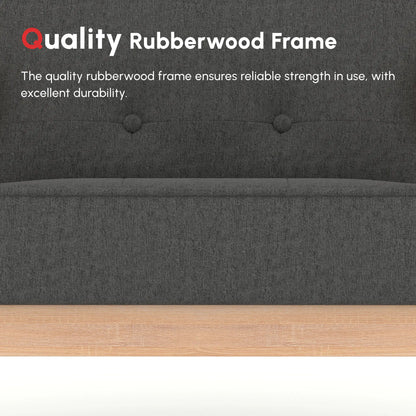 Mid-Century Accent Chair, Modern Fabric Upholstered, Tufted Back, Grey Accent Chairs at Gallery Canada