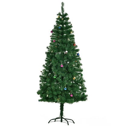6ft Artificial Christmas Tree, Holiday Party Decor with Ornaments, Green Artificial Christmas Trees at Gallery Canada