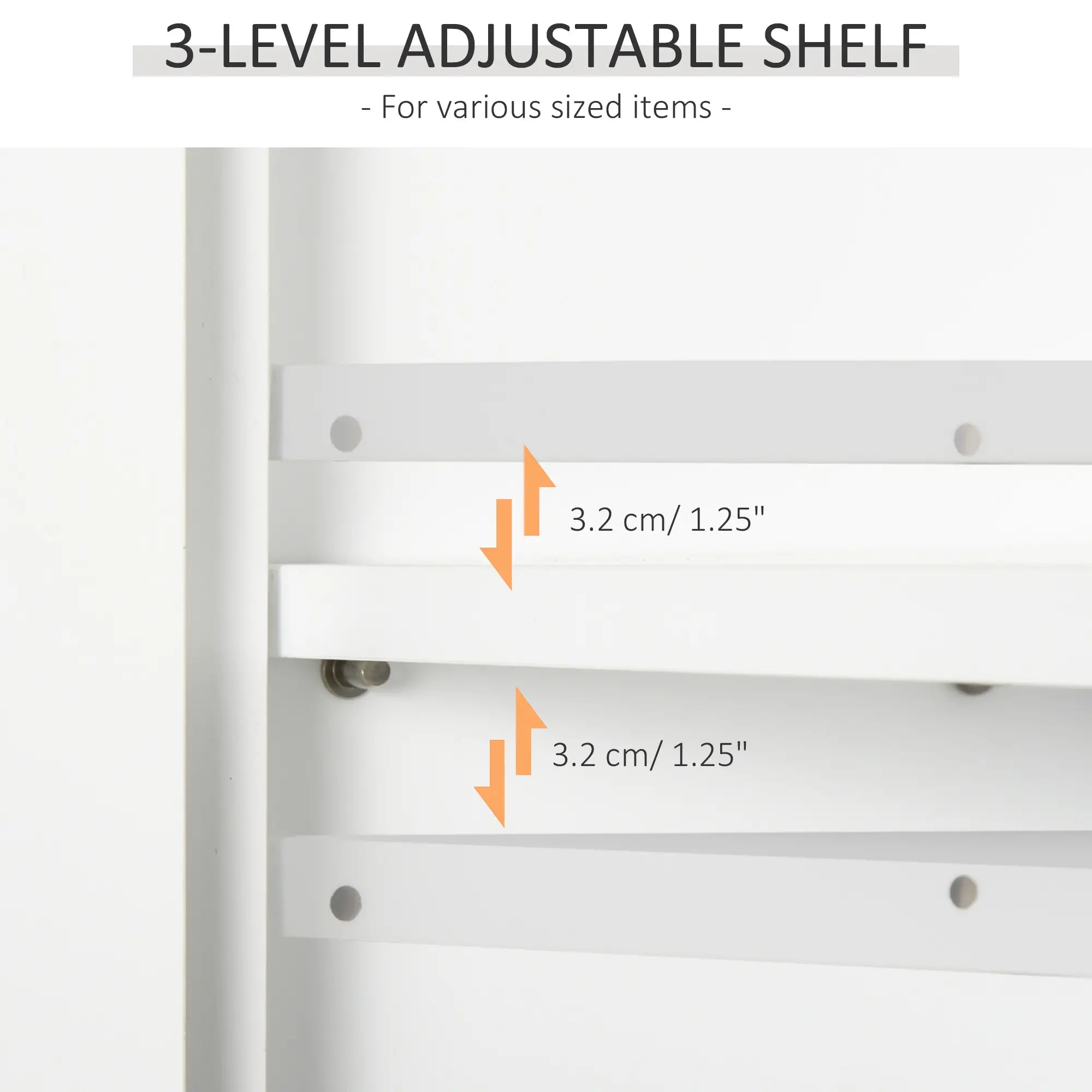 Wall Mount Bathroom Cabinet, 2 Doors, Adjustable Shelf, White Wall Mounted Cabinets at Gallery Canada