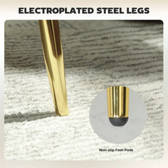 31" Storage Ottoman, Velvet Bench With Steel Legs, Black